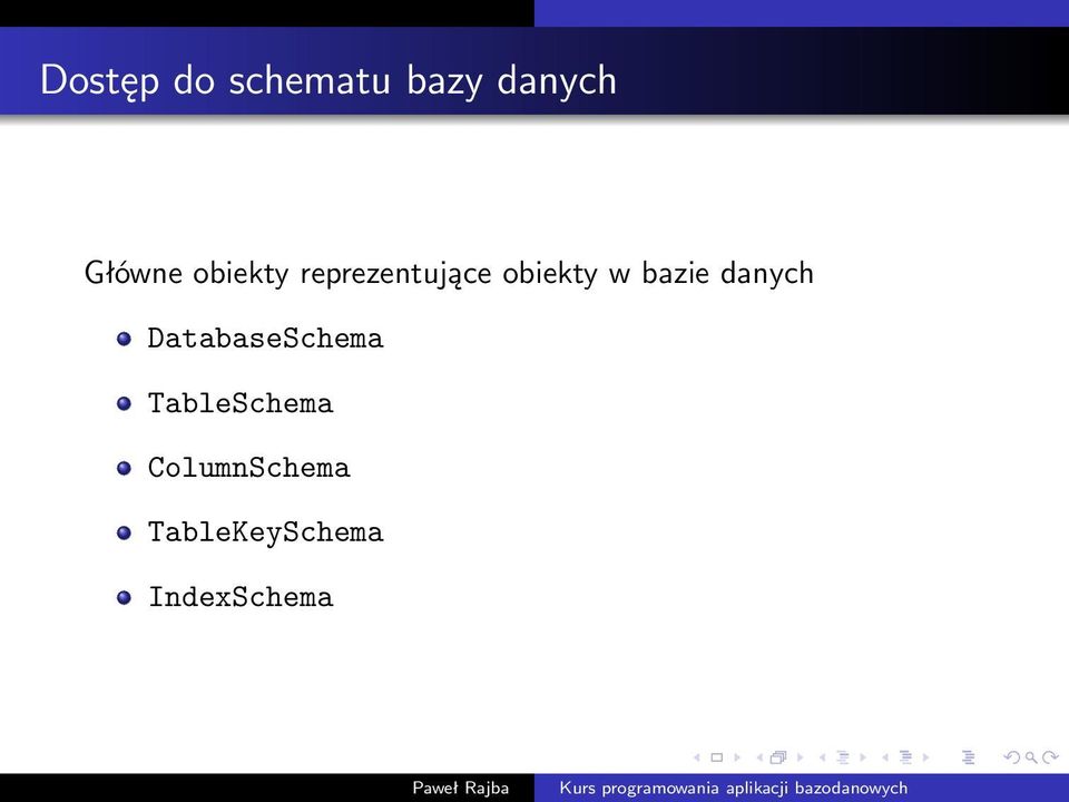 bazie danych DatabaseSchema