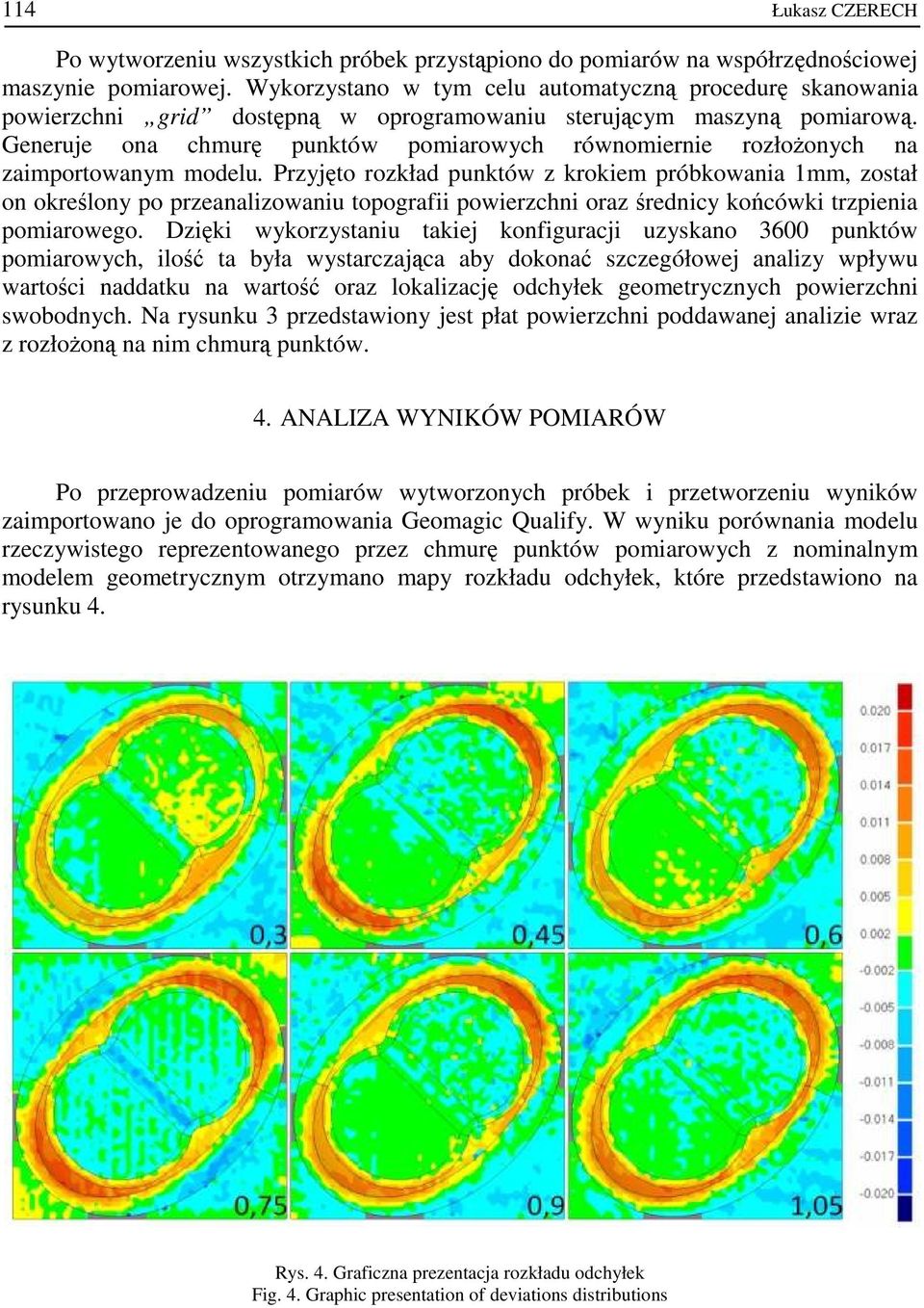 Generuje ona chmurę punktów pomiarowych równomiernie rozłoŝonych na zaimportowanym modelu.