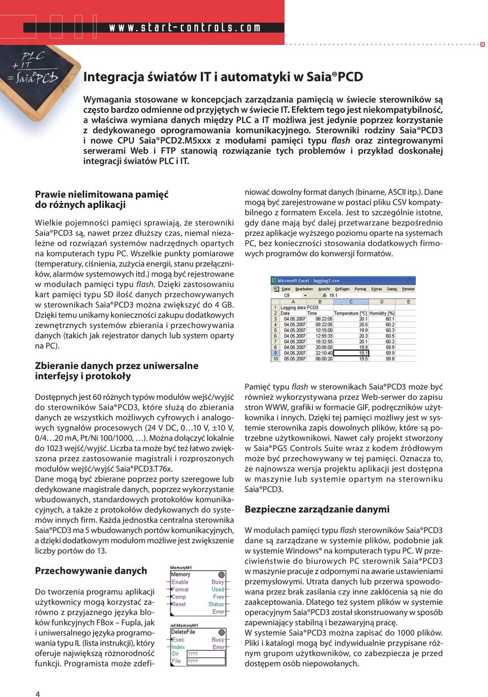 Sterowniki rodziny Saia PCD3 i nowe CPU Saia PCD2.