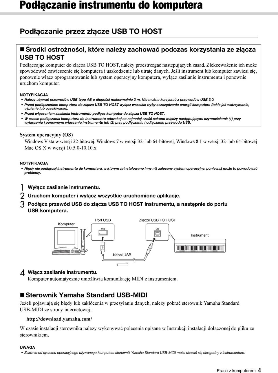 Jeśli instrument lub komputer zawiesi się, ponownie włącz oprogramowanie lub system operacyjny komputera, wyłącz zasilanie instrumentu i ponownie uruchom komputer.