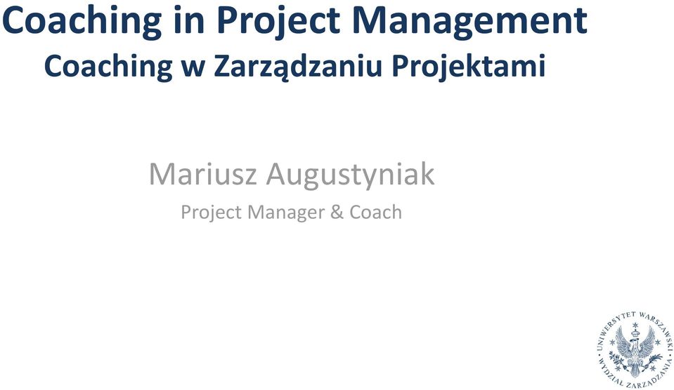 Zarządzaniu Projektami
