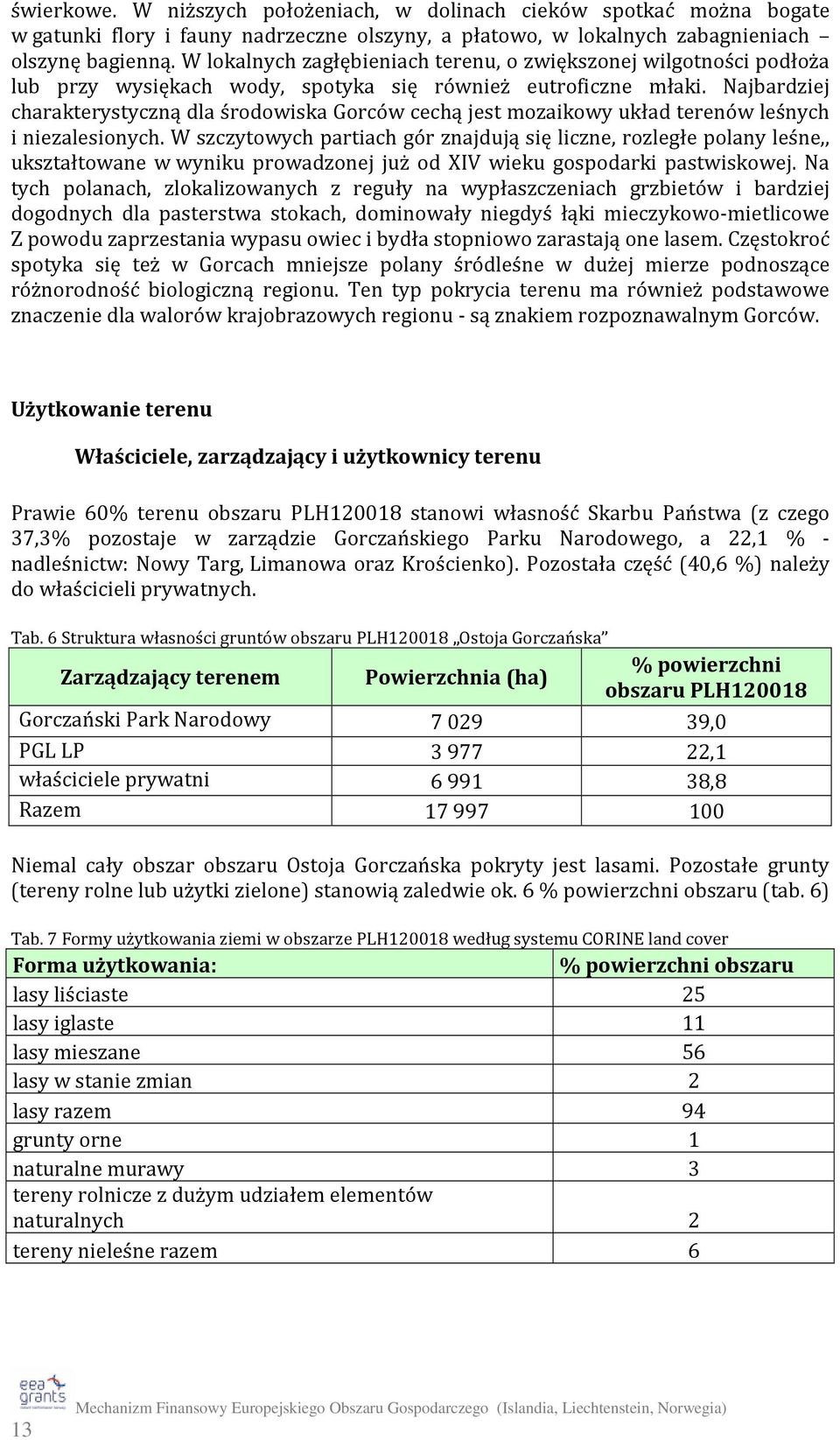 Najbardziej charakterystyczną dla środowiska Gorców cechą jest mozaikowy układ terenów leśnych i niezalesionych.