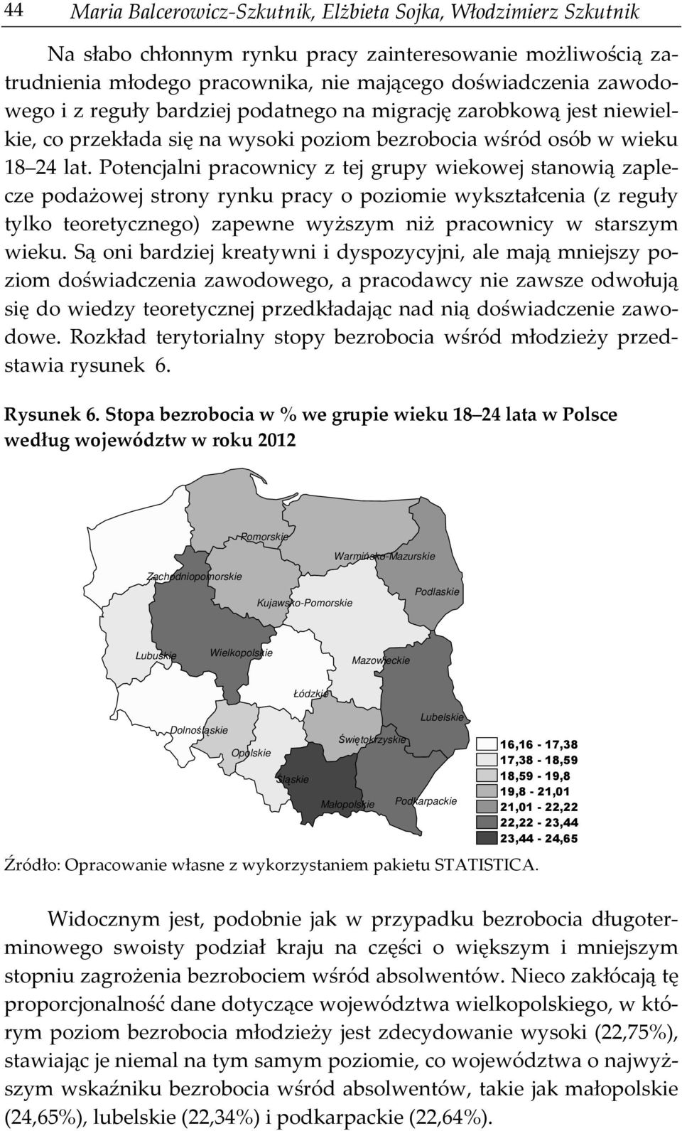 Potencjalni pracownicy z tej grupy wiekowej stanowią zaplecze podażowej strony rynku pracy o poziomie wykształcenia (z reguły tylko teoretycznego) zapewne wyższym niż pracownicy w starszym wieku.