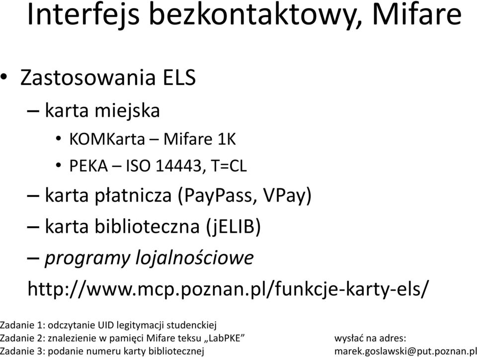 (PayPass, VPay) karta biblioteczna (jelib)