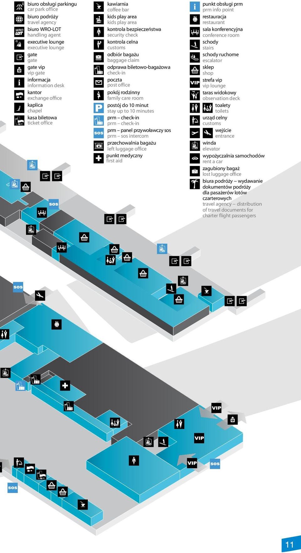 odprawa biletowo-bagażowa check-in poczta post office pokój rodzinny family care room postój do 10 minut stay up to 10 minutes prm check-in prm check-in prm panel przywoławczy sos prm sos intercom