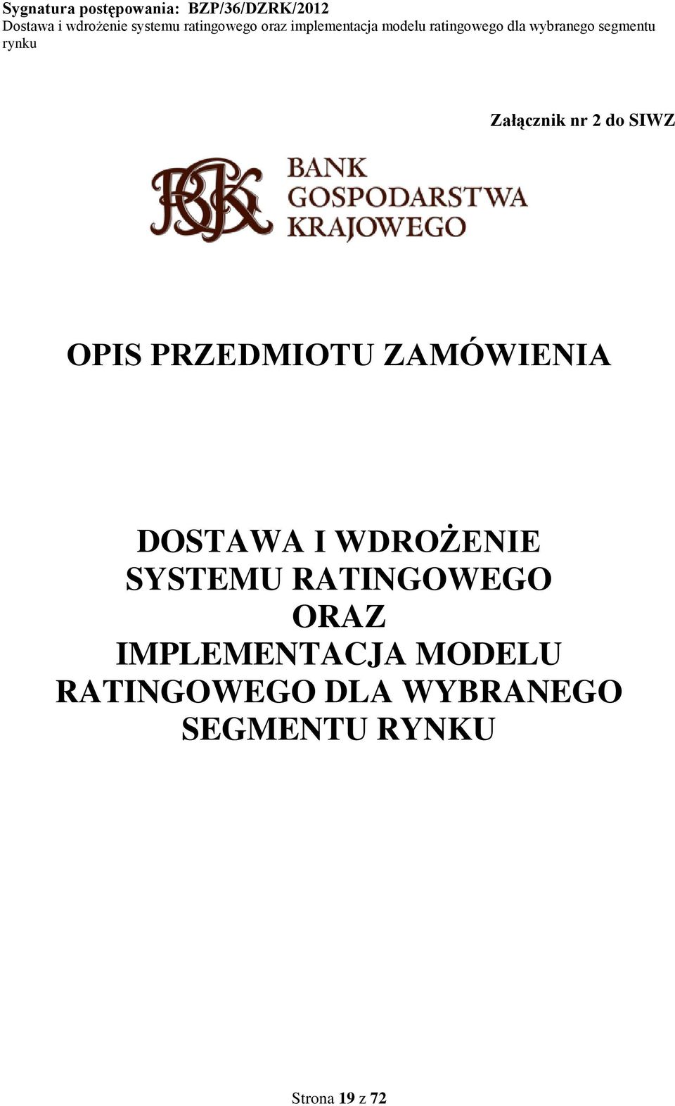 RATINGOWEGO ORAZ IMPLEMENTACJA MODELU