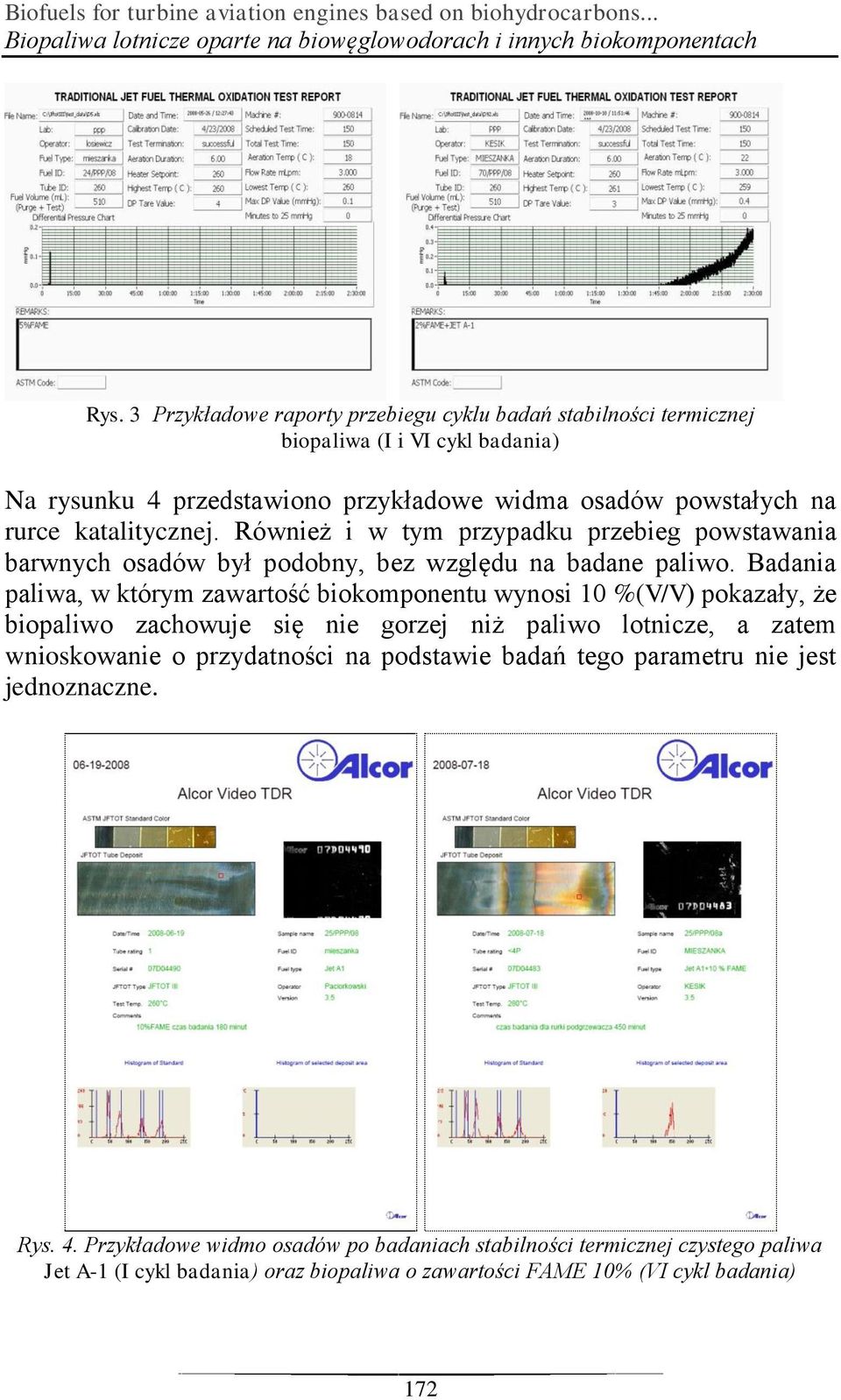 Również i w tym przypadku przebieg powstawania barwnych osadów był podobny, bez względu na badane paliwo.