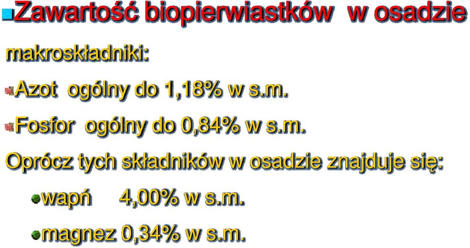 m. Oprócz tych składników w osadzie znajduje