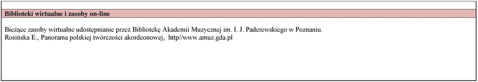 Muzycznej im. I. J. Paderewskiego w Poznaniu. Rosińska E.