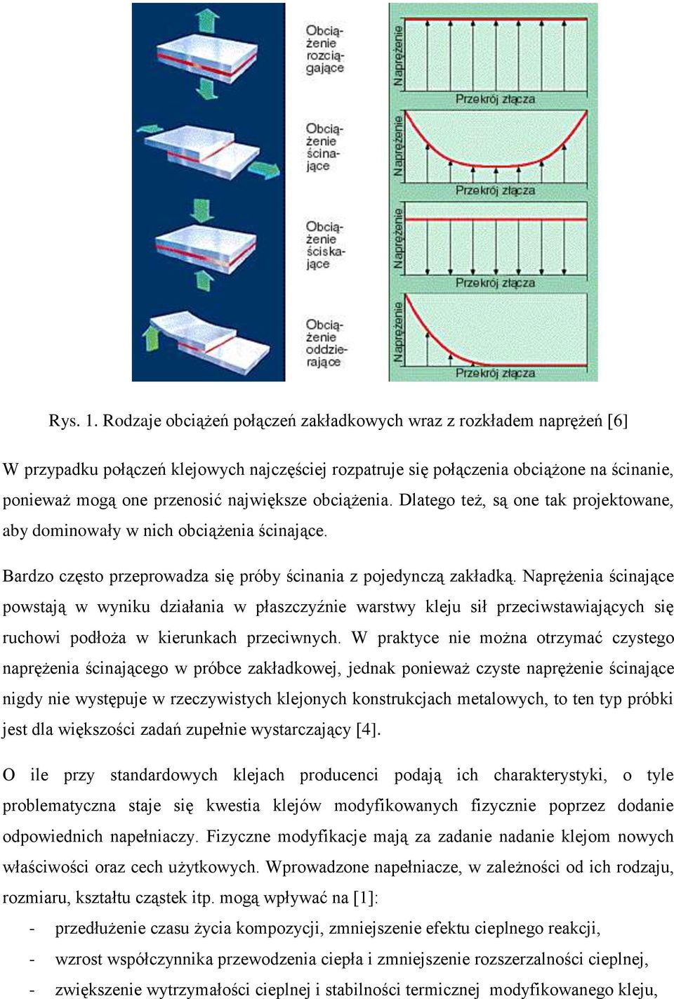 obciążenia. Dlatego też, są one tak projektowane, aby dominowały w nich obciążenia ścinające. Bardzo często przeprowadza się próby ścinania z pojedynczą zakładką.