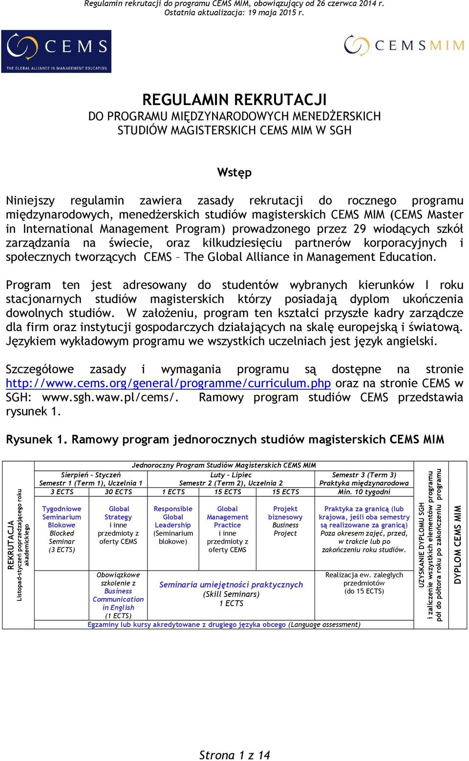 korporacyjnych i społecznych tworzących CEMS The Global Alliance in Management Education.