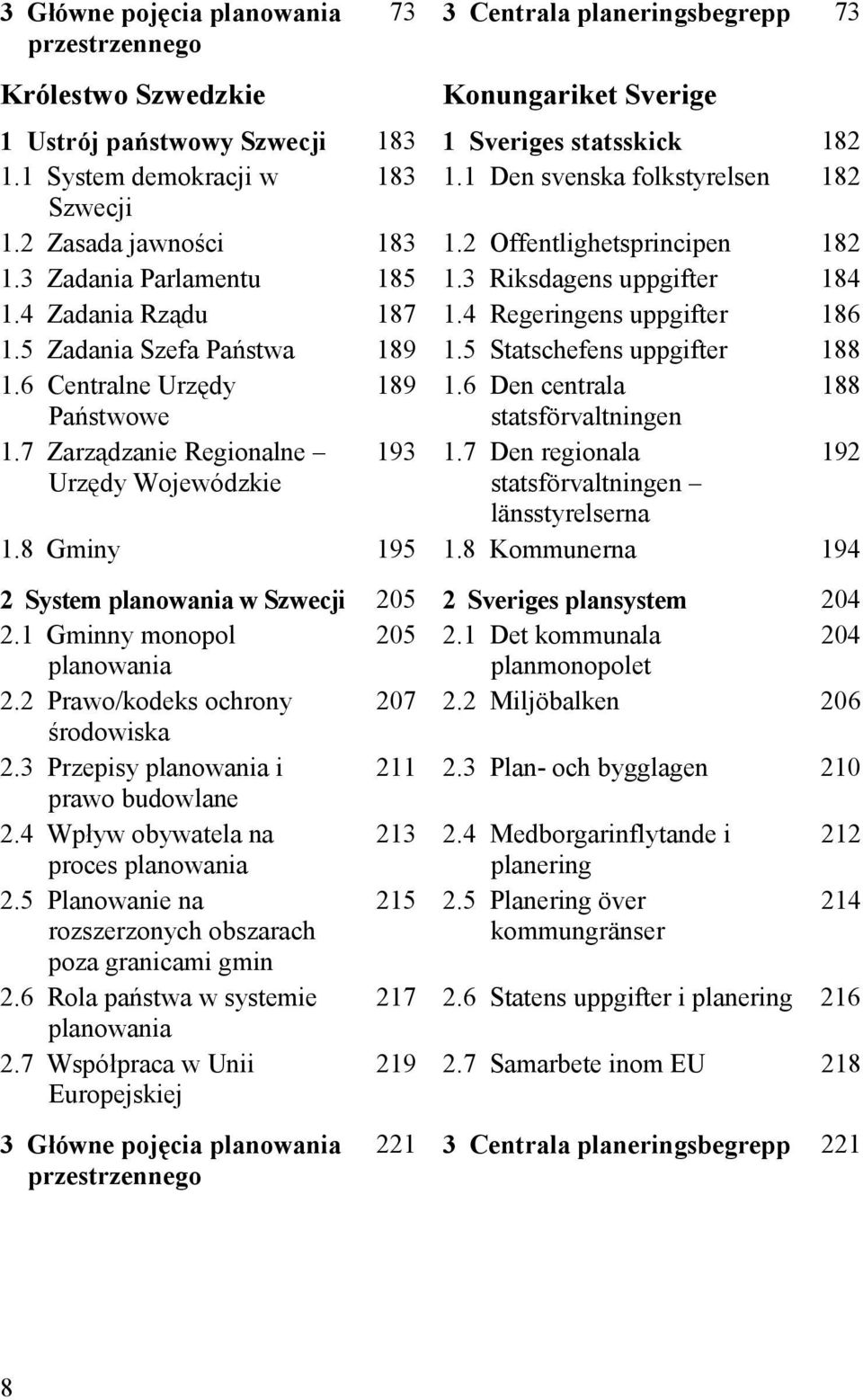 4 Regeringens uppgifter 186 1.5 Zadania Szefa Państwa 189 1.5 Statschefens uppgifter 188 1.6 Centralne Urzędy 189 1.6 Den centrala 188 Państwowe statsförvaltningen 1.7 Zarządzanie Regionalne 193 1.