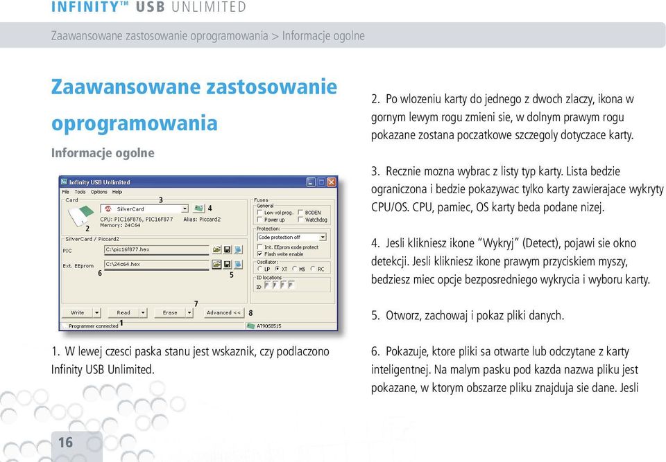Recznie mozna wybrac z listy typ karty. Lista bedzie ograniczona i bedzie pokazywac tylko karty zawierajace wykryty CPU/OS. CPU, pamiec, OS karty beda podane nizej. 4.