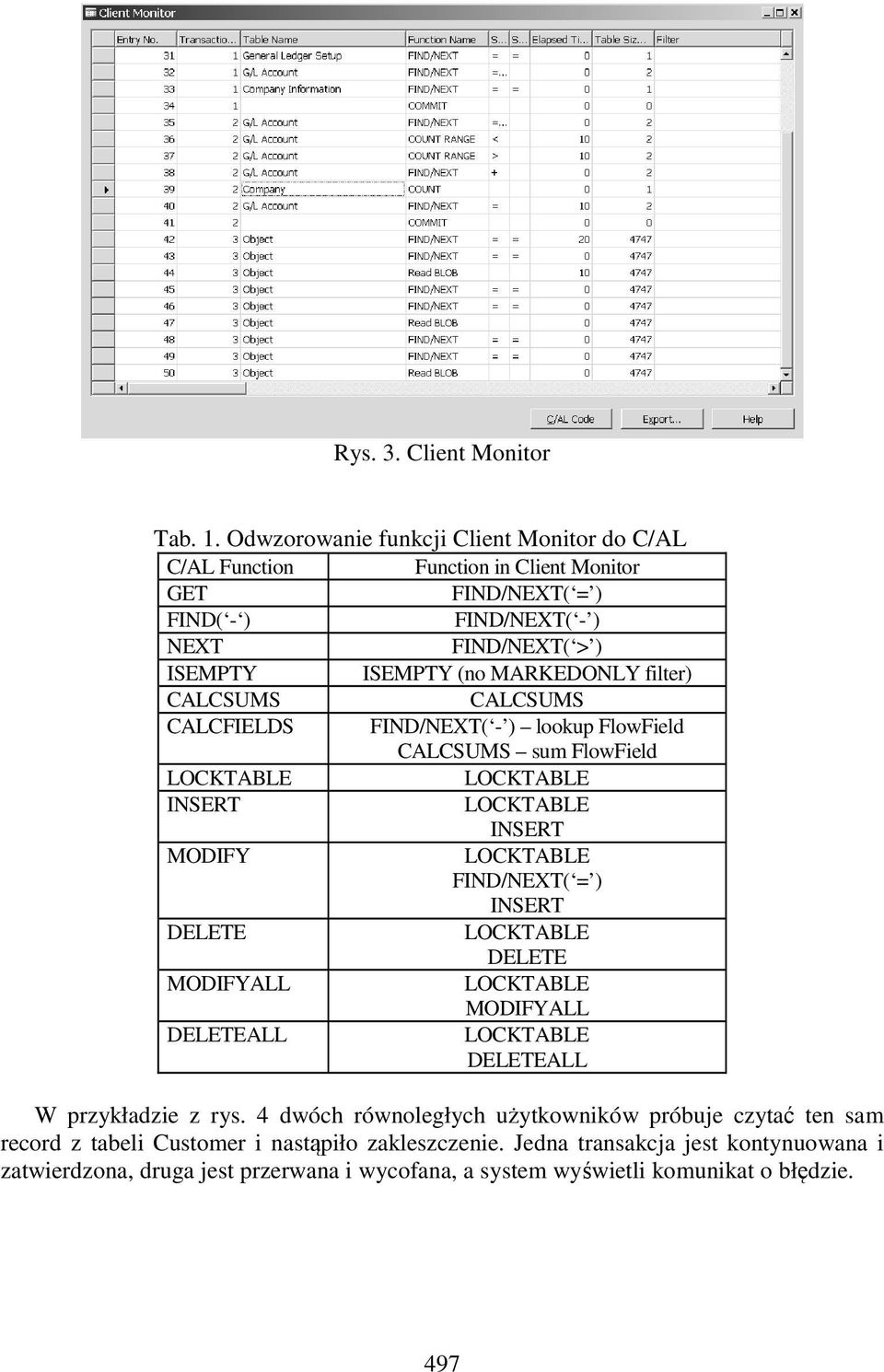 (no MARKEDONLY filter) CALCSUMS CALCSUMS CALCFIELDS FIND/NEXT( - ) lookup FlowField CALCSUMS sum FlowField INSERT INSERT MODIFY FIND/NEXT( = ) INSERT DELETE DELETE