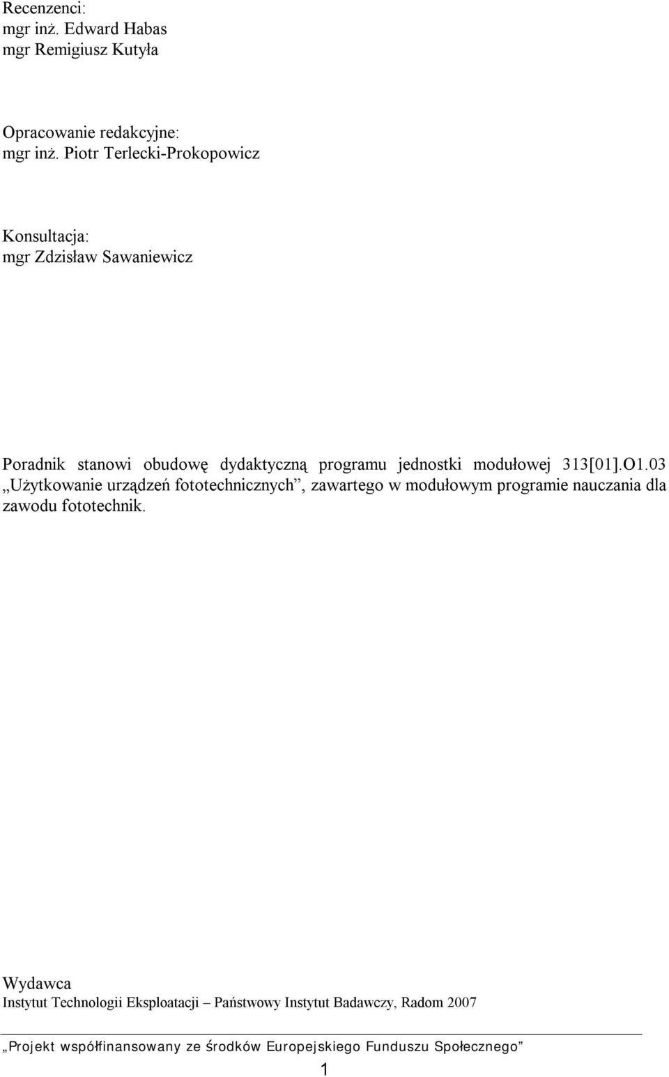 programu jednostki modułowej 313[01].O1.