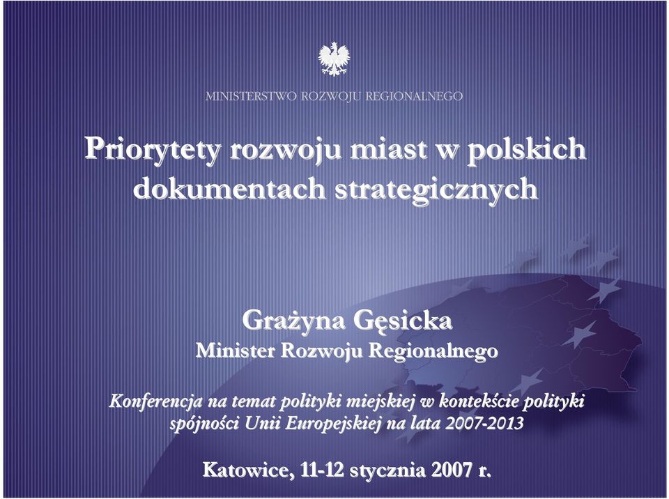 temat polityki miejskiej w kontekście polityki spójności Unii