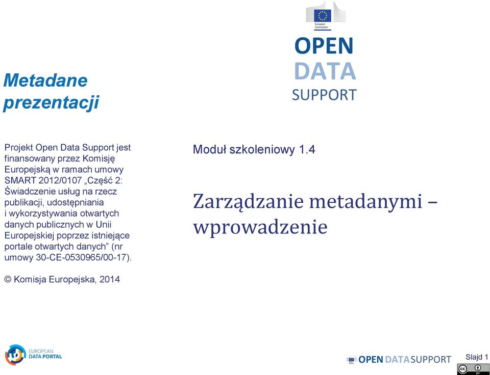 otwartych danych publicznych w Unii Europejskiej poprzez istniejące portale otwartych danych (nr umowy