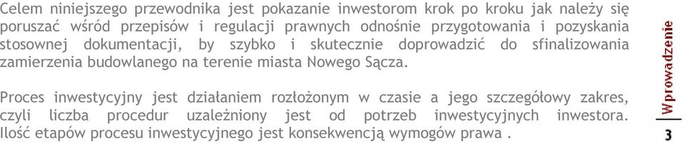 budowlanego na terenie miasta Nowego Sącza.