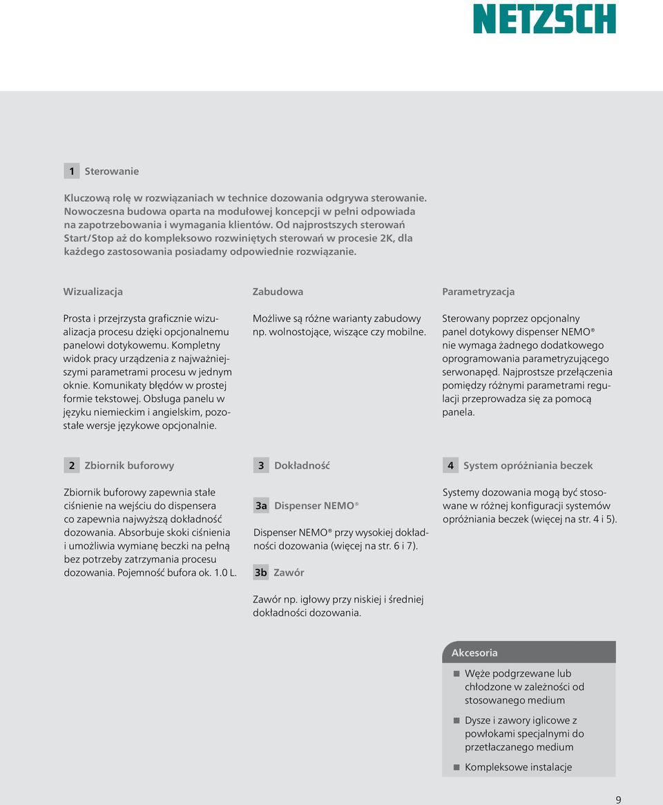 Wizualizacja Prosta i przejrzysta graficznie wizualizacja procesu dzięki opcjonalnemu panelowi dotykowemu. Kompletny widok pracy urządzenia z najważniejszymi parametrami procesu w jednym oknie.