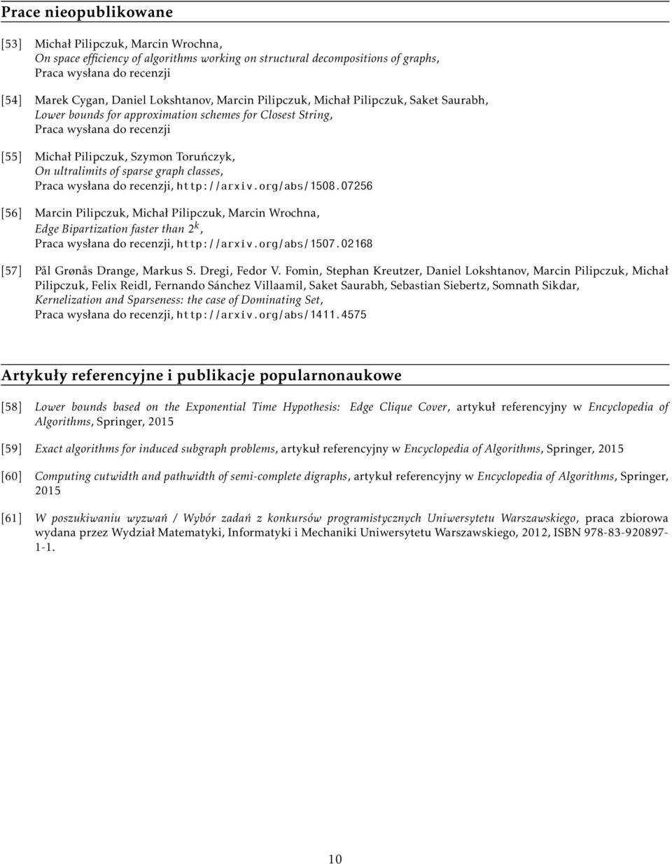 ultralimits of sparse graph classes, Praca wysłana do recenzji, http://arxiv.org/abs/1508.