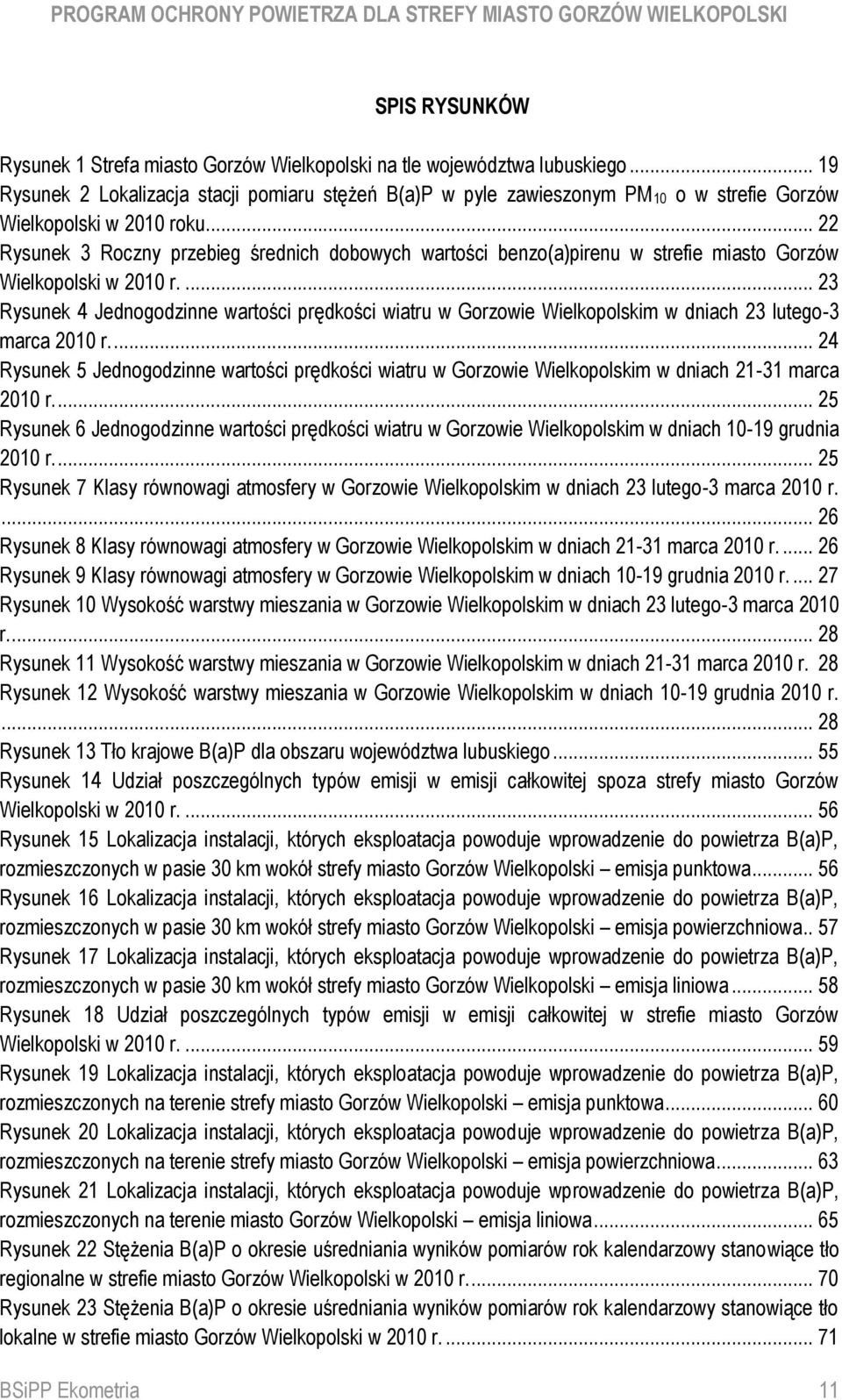 .. 22 Rysunek 3 Roczny przebieg średnich dobowych wartości benzo(a)pirenu w strefie miasto Gorzów Wielkopolski w 2010 r.