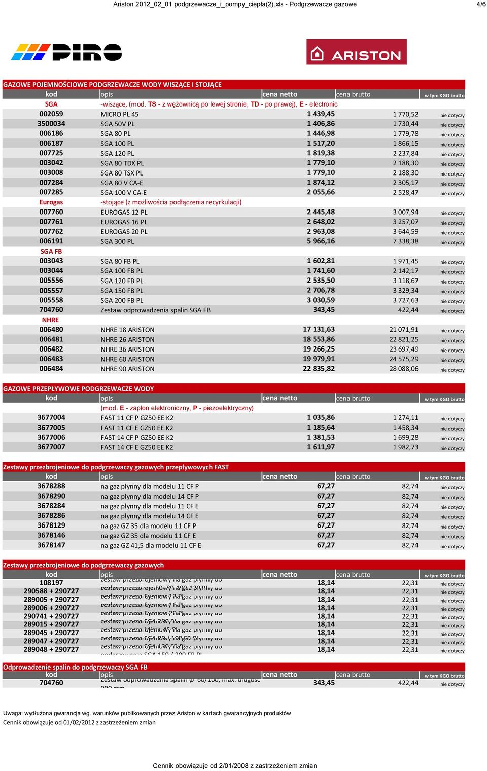 nie dotyczy 006187 SGA 100 PL 1 517,20 1 866,15 nie dotyczy 007725 SGA 120 PL 1 819,38 2 237,84 nie dotyczy 003042 SGA 80 TDX PL 1 779,10 2 188,30 nie dotyczy 003008 SGA 80 TSX PL 1 779,10 2 188,30