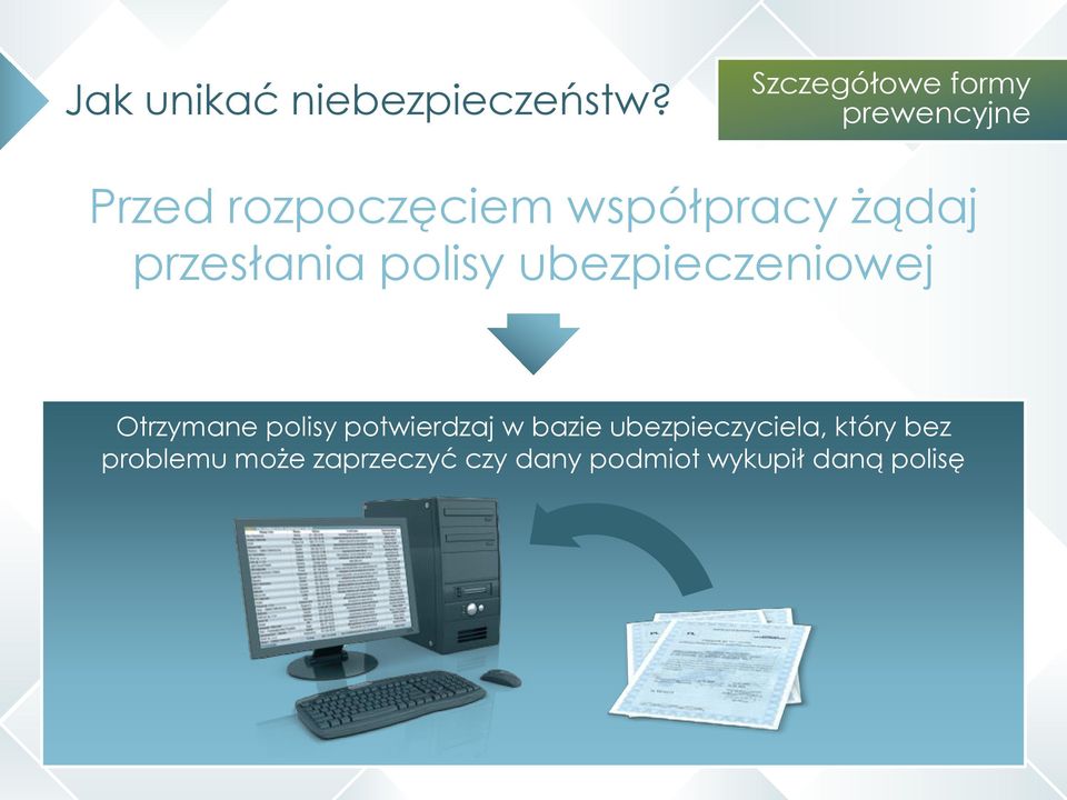 żądaj przesłania polisy ubezpieczeniowej Otrzymane polisy