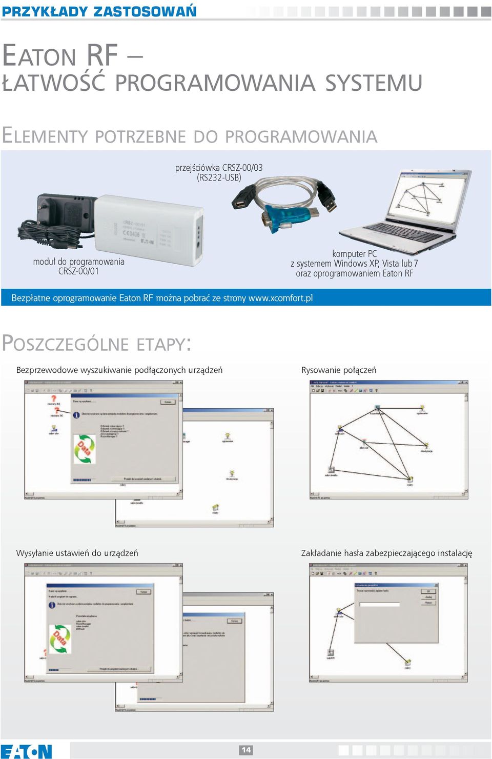 RF Bezpłatne oprogramowanie Eaton RF można pobrać ze strony www.xcomfort.