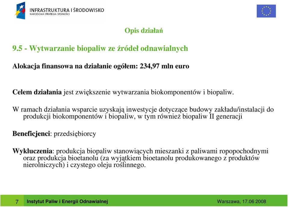 wytwarzania biokomponentów i biopaliw.