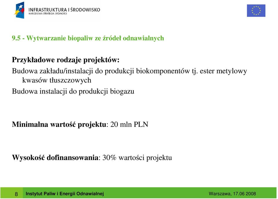 ester metylowy kwasów tłuszczowych Budowa instalacji do produkcji biogazu