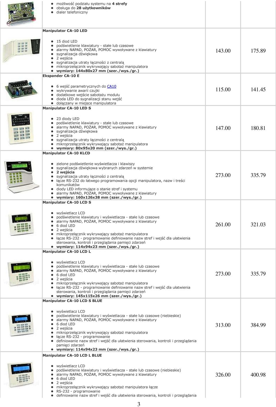 ) Ekspander CA-10 E 143.00 175.