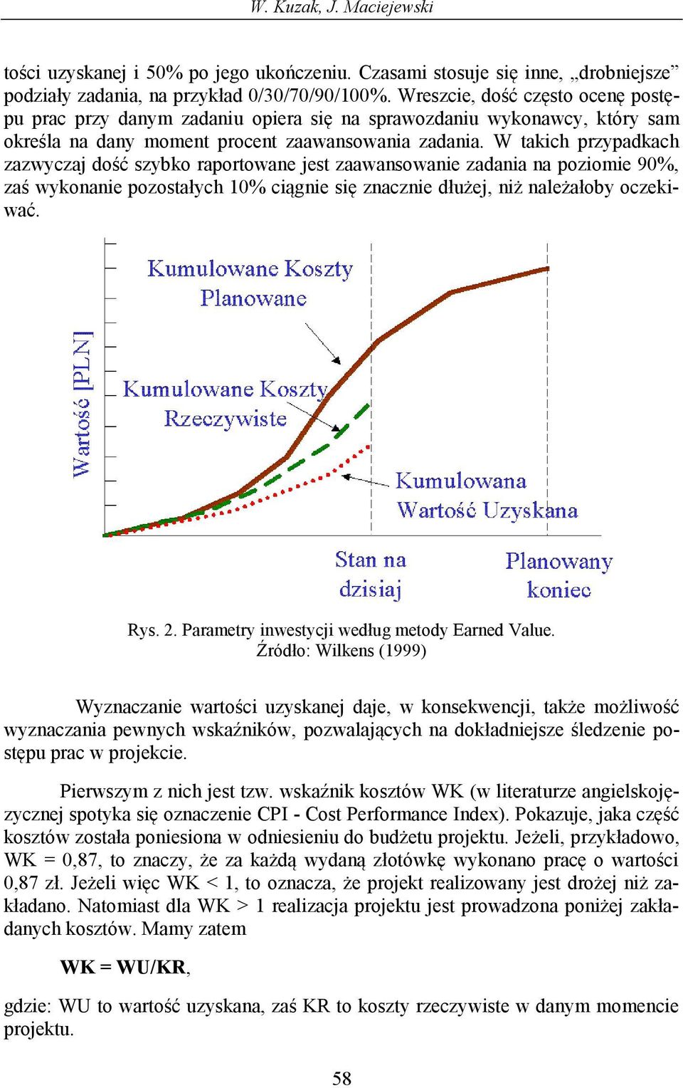 W takich przypadkach zazwyczaj dość szybko raportowane jest zaawansowanie zadania na poziomie 90%, zaś wykonanie pozostałych 10% ciągnie się znacznie dłużej, niż należałoby oczekiwać. Rys. 2.