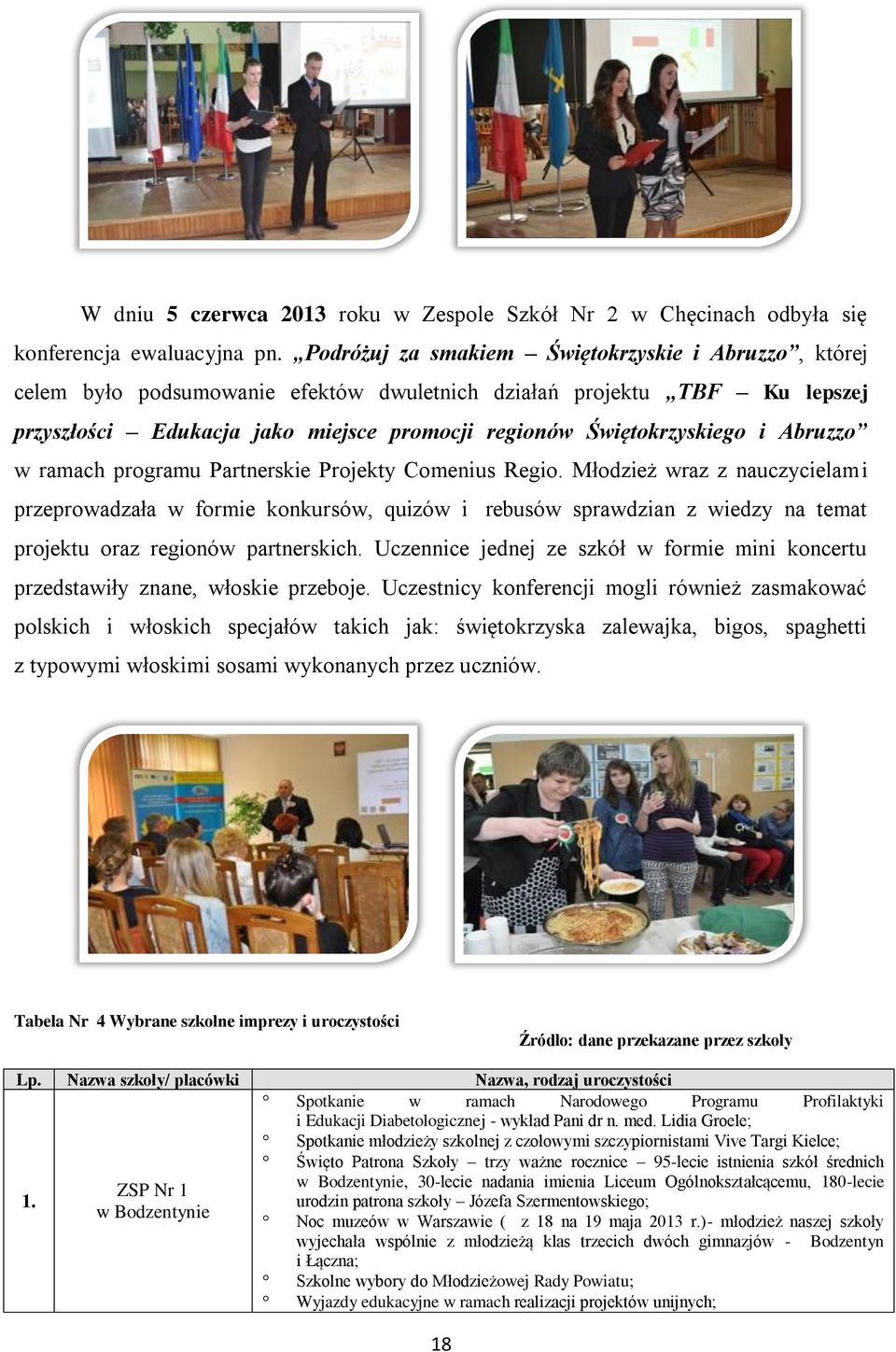 Abruzzo w ramach programu Partnerskie Projekty Comenius Regio.