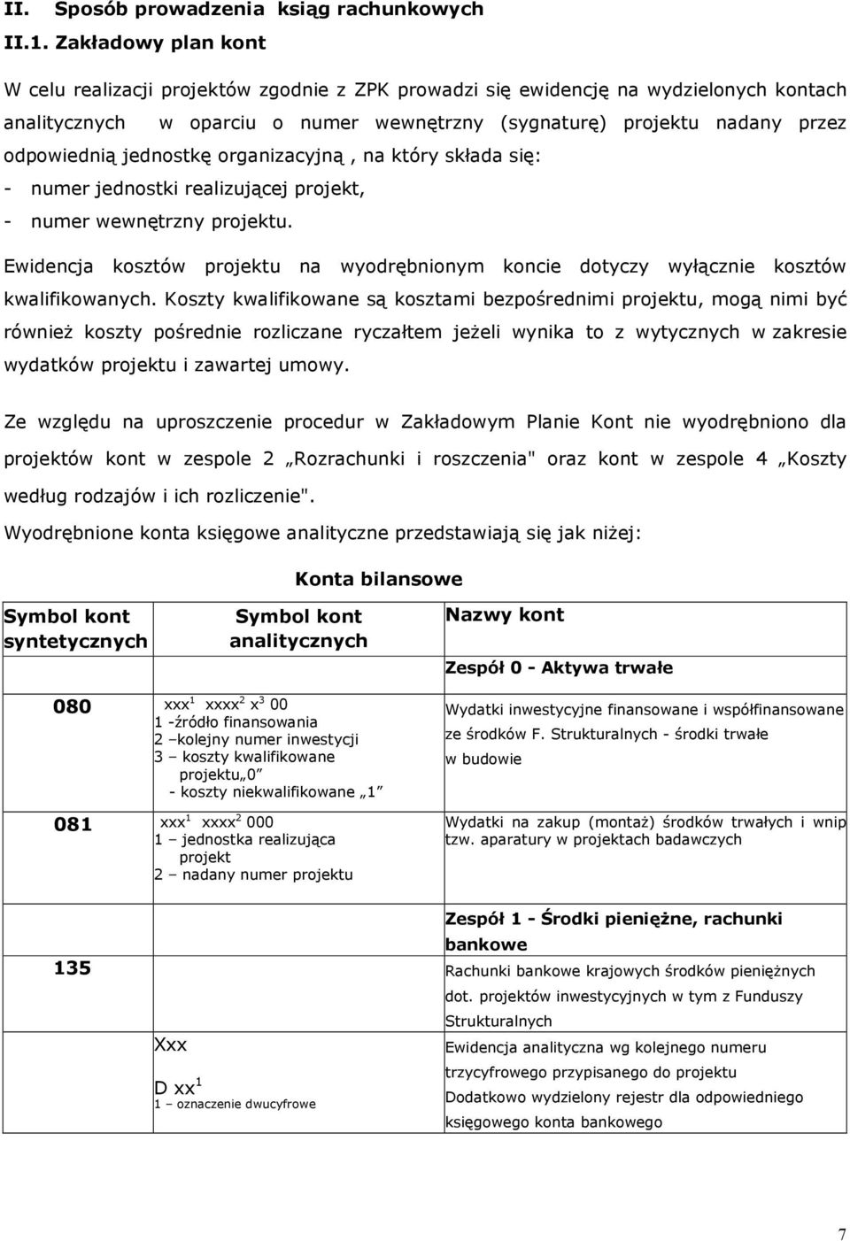 jednostkę organizacyjną, na który składa się: - numer jednostki realizującej projekt, - numer wewnętrzny projektu.