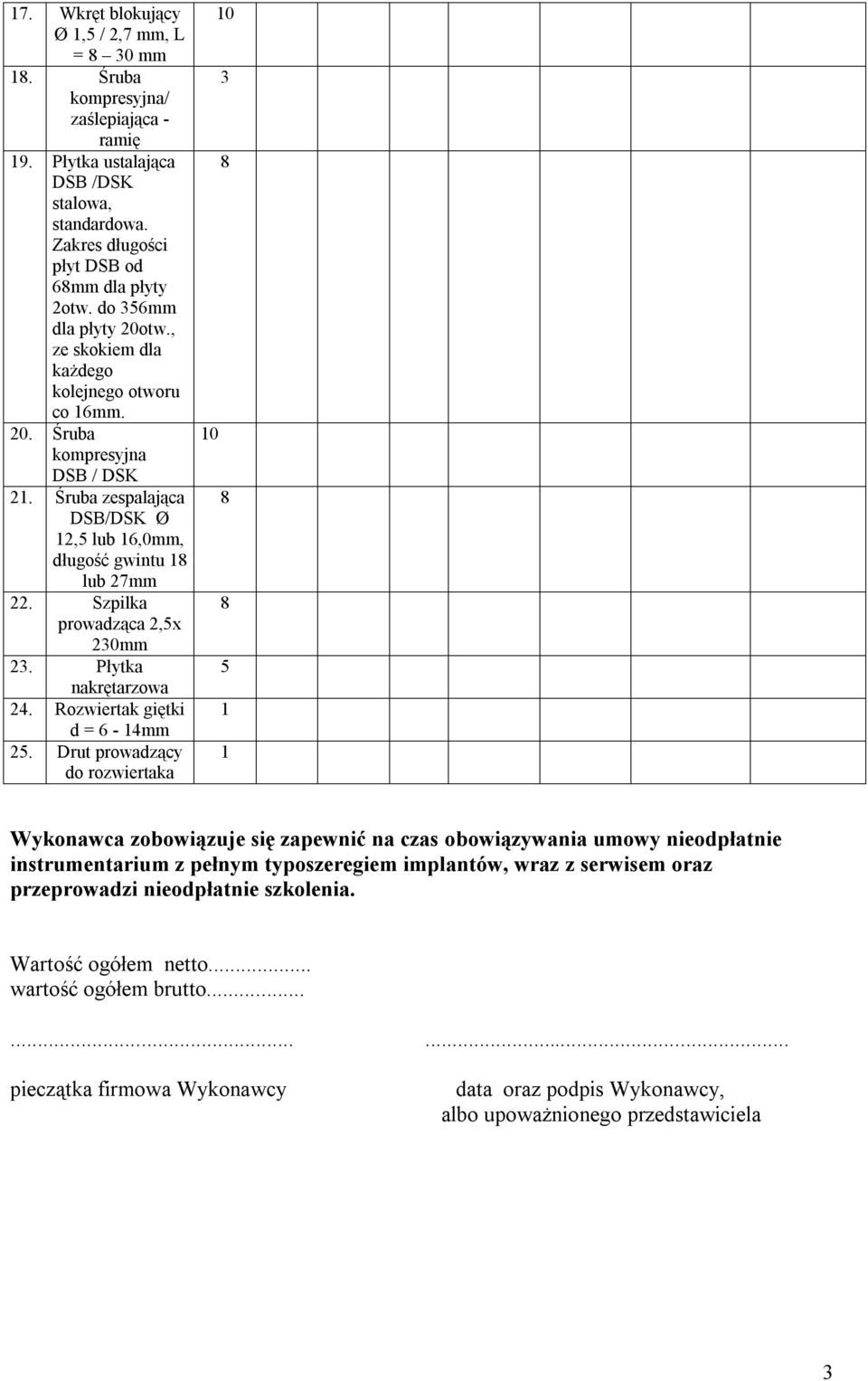 Szpilka prowadząca 2,5x 230mm 23. Płytka nakrętarzowa 24. Rozwiertak giętki d = 6-14mm 25.