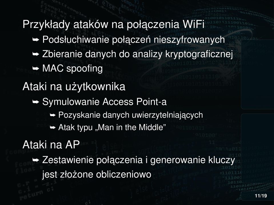 Symulowanie Access Point a Pozyskanie danych uwierzytelniających Atak typu Man in