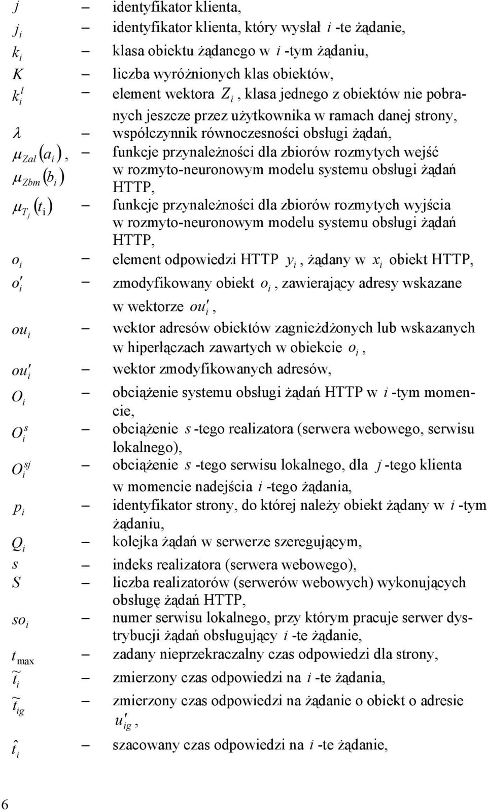 HTTP, Zbm ( b ) ( ) μ T j t funkcje przynależnośc dla zborów rozmytych wyjśca w rozmyto-neuronowym modelu ytemu obług żądań HTTP, o element odpowedz HTTP y, żądany w x obekt HTTP, o zmodyfkowany