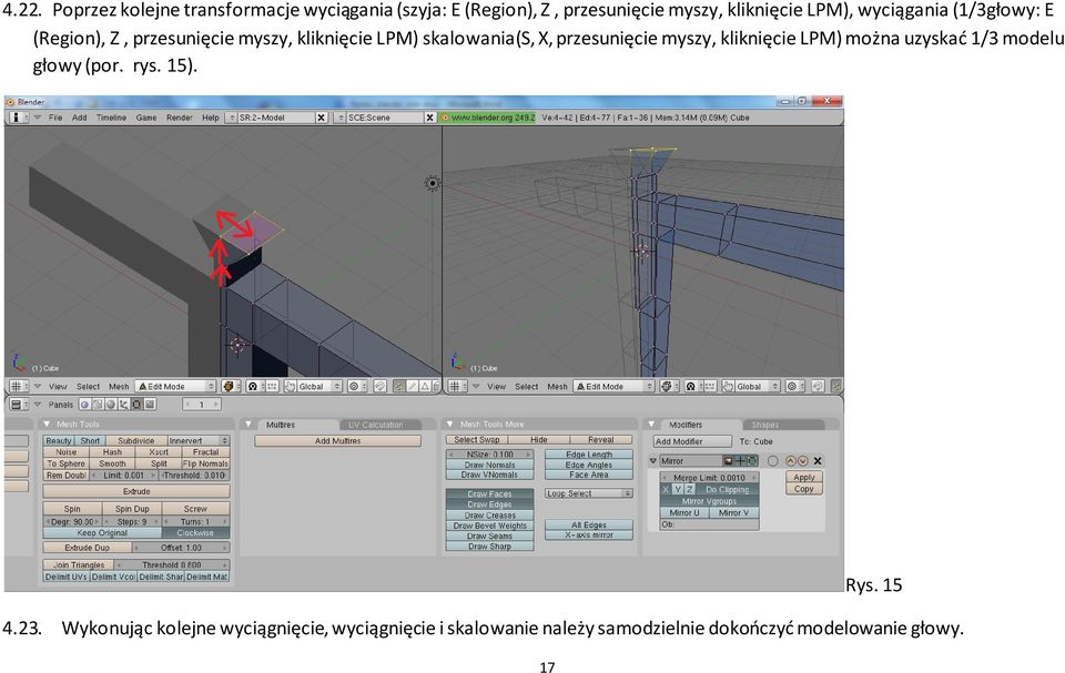 przesunięcie myszy, kliknięcie LPM) można uzyskać 1/3 modelu głowy (por. rys. 15). 17 Rys. 15 4.23.