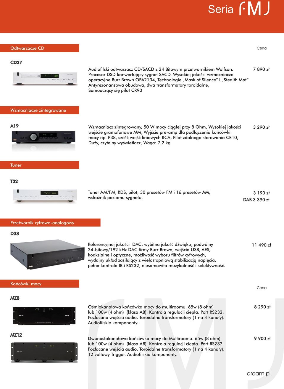 Wzmacniacze zintegrowane A19 Wzmacniacz zintegrowany, 50 W mocy ciągłej przy 8 Ohm, Wysokiej jakości wejście gramofonowe MM, Wyjście pre-amp dla podłączenia końcówki mocy np.