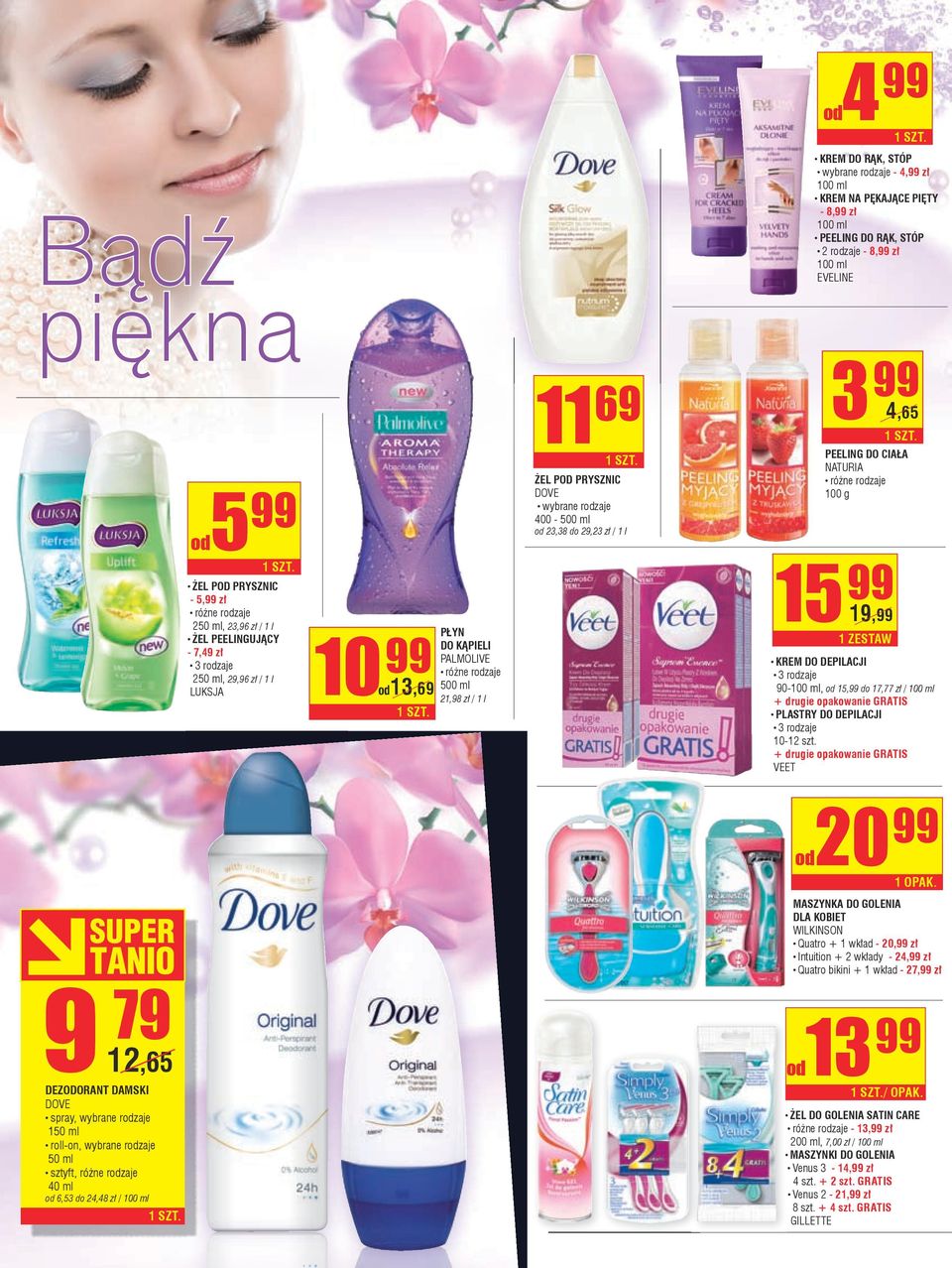 peeling do ciała NaTuria 100 g 19, 151 zestaw krem do depilacji 90-100 ml, od 15, do 17,77 zł / 100 ml + drugie opakowanie GRatis plastry do depilacji 10-1 szt.