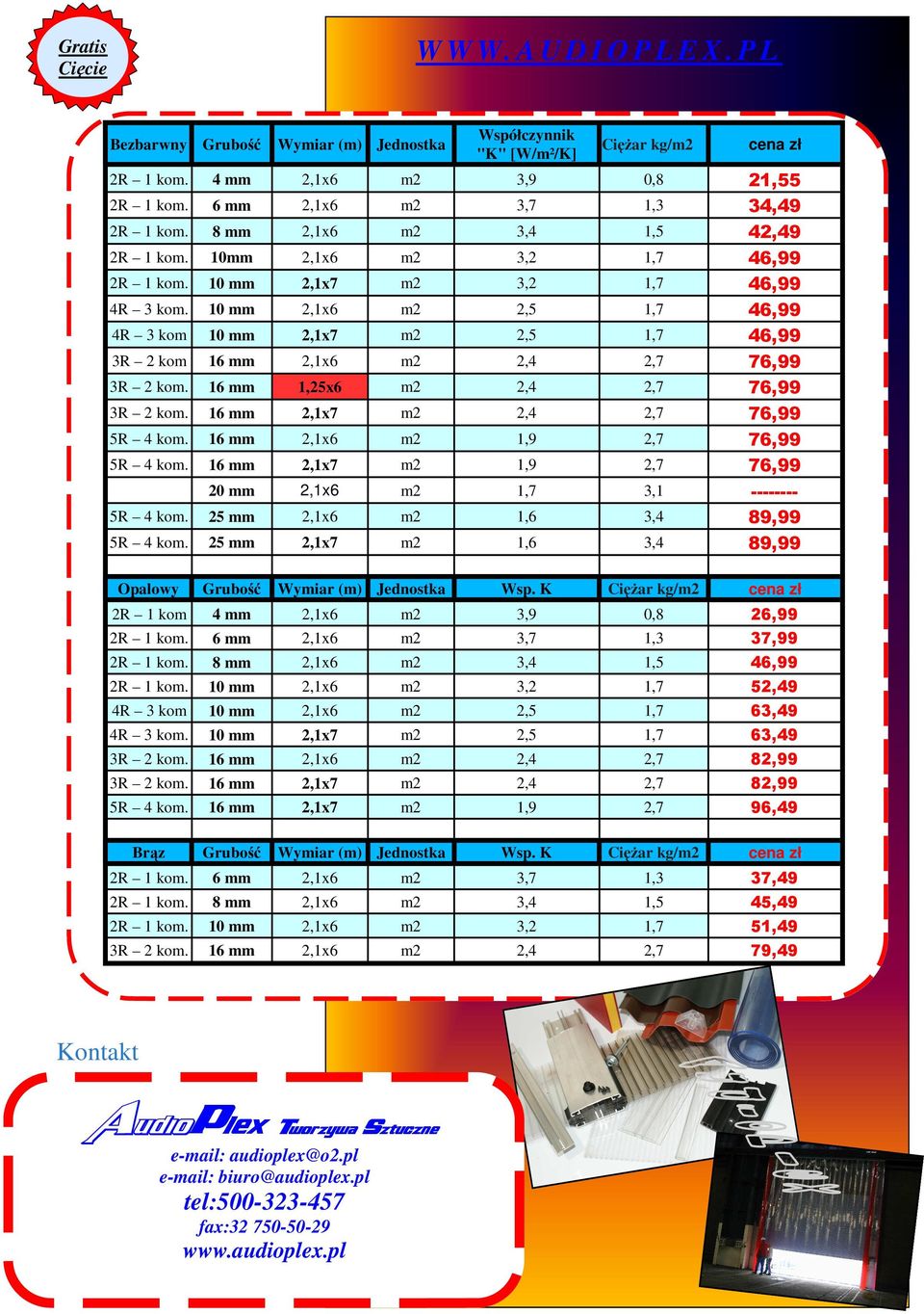 10 mm 2,1x6 m2 2,5 1,7 46,99 4R 3 kom 10 mm 2,1x7 m2 2,5 1,7 46,99 3R 2 kom 16 mm 2,1x6 m2 2,4 2,7 76,99 3R 2 kom. 16 mm 1,25x6 m2 2,4 2,7 76,99 3R 2 kom. 16 mm 2,1x7 m2 2,4 2,7 76,99 5R 4 kom.