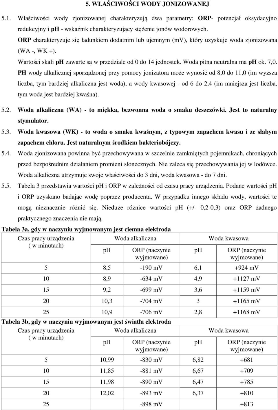 7,0. PH wody alkalicznej sporządzonej przy pomocy jonizatora może wynosić od 8,0 do,0 (im wyższa liczba, tym bardziej alkaliczna jest woda), a wody kwasowej - od 6 do 2,4 (im mniejsza jest liczba,