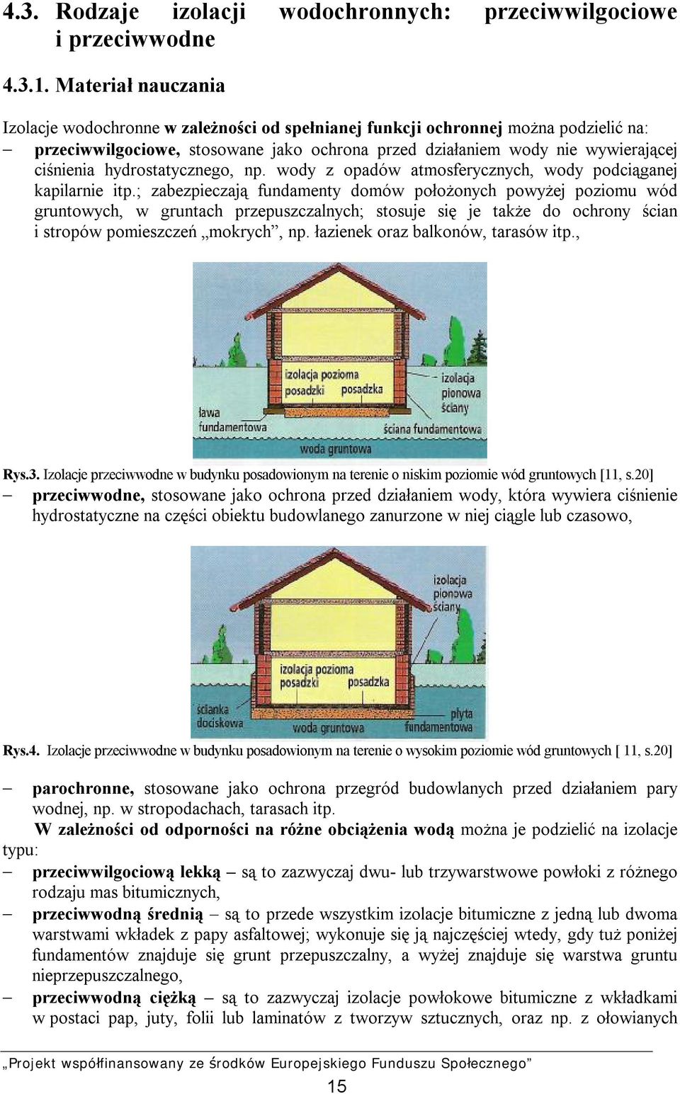 hydrostatycznego, np. wody z opadów atmosferycznych, wody podciąganej kapilarnie itp.