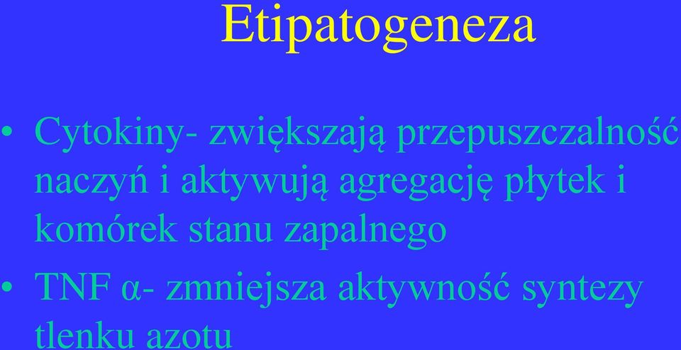 agregację płytek i komórek stanu