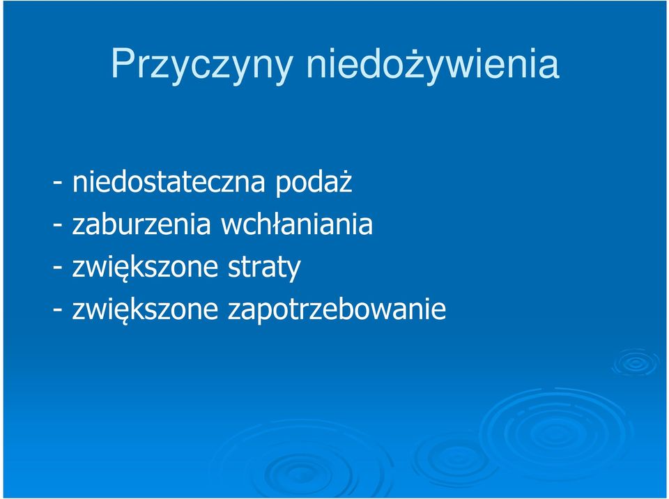 zaburzenia wchłaniania -