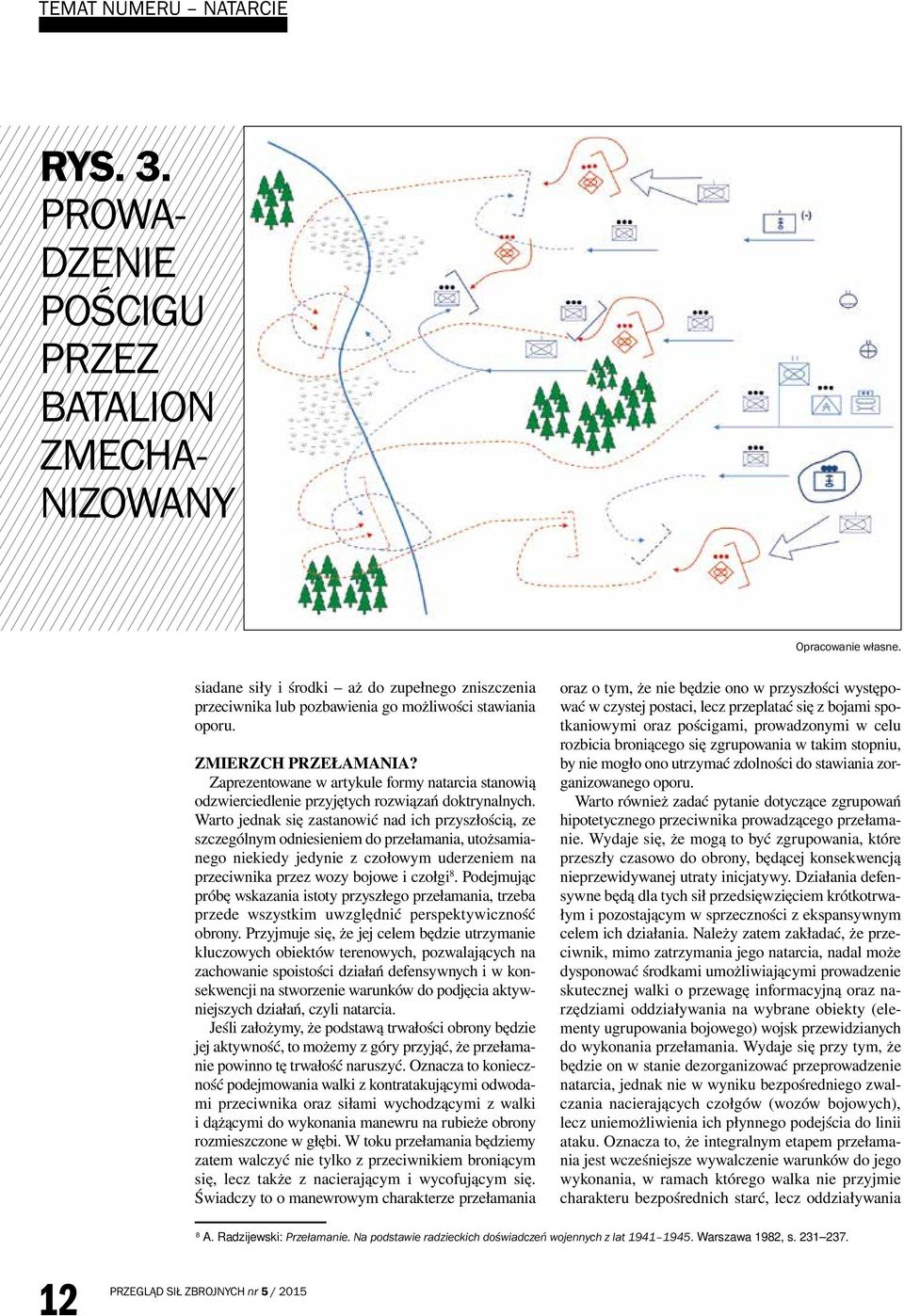 Zaprezentowane w artykule formy natarcia stanowią odzwierciedlenie przyjętych rozwiązań doktrynalnych.