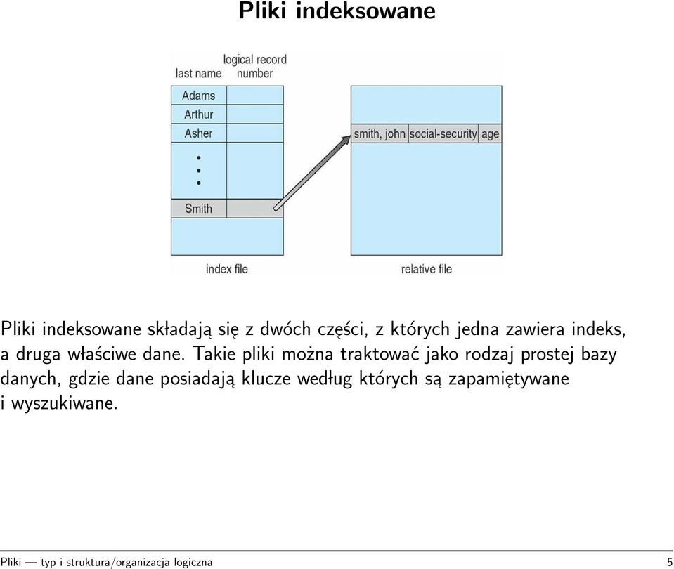 Takie pliki można traktować jako rodzaj prostej bazy danych, gdzie dane