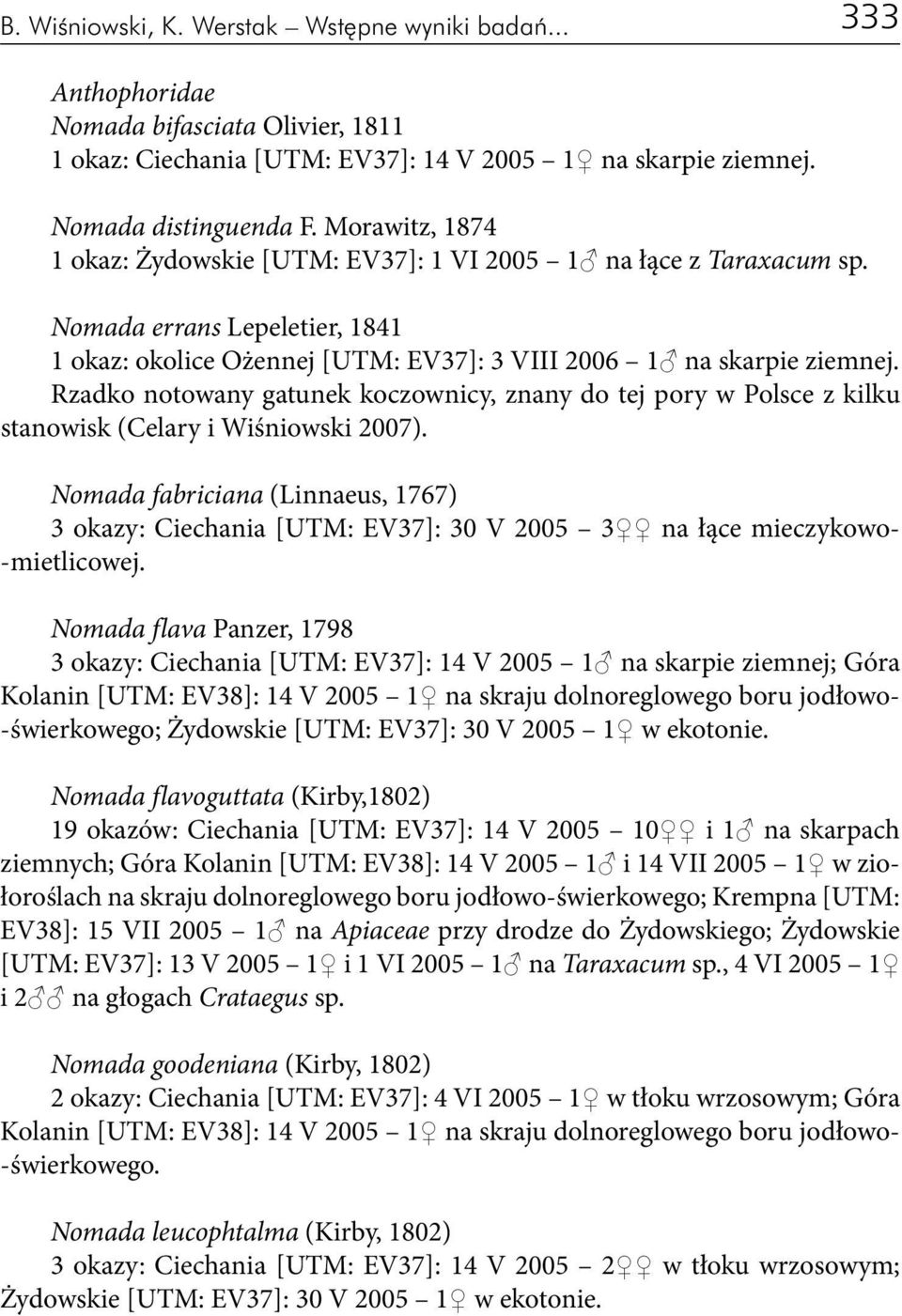 Rzadko notowany gatunek koczownicy, znany do tej pory w Polsce z kilku stanowisk (Celary i Wiśniowski 2007).