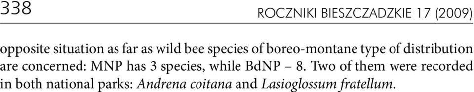 concerned: MNP has 3 species, while BdNP 8.