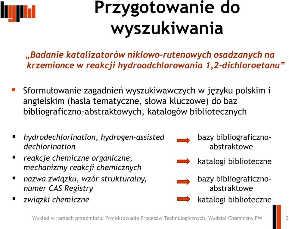 katalogów bibliotecznych hydrodechlorination, hydrogen-assisted dechlorination reakcje chemiczne organiczne, mechanizmy reakcji chemicznych nazwa